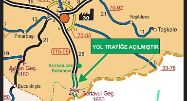 Sertavul yolu trafiğe açıldı