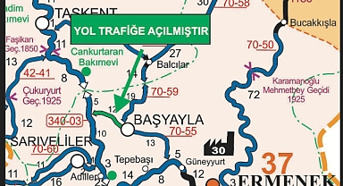 Başyayla-Yörükpazarı yolu trafiğe açıldı