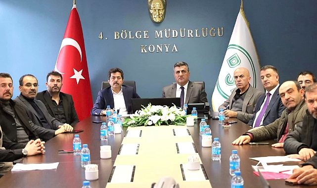Devlet Su işleri Konya Bölge Müdürü Alp'i ziyaret ettiler