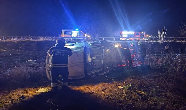 Devrilen otomobildeki 3 kişi öldü, 3 kişi yaralandı