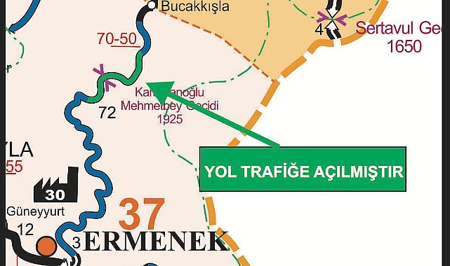 Ermenek-Bucakkışla yolu trafiğe açıldı