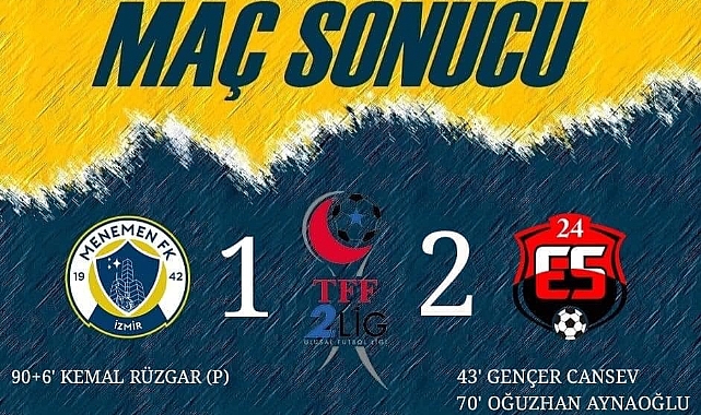 Erzincanspor Menemen'dan 3 puanı 2 golle aldı