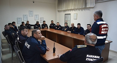 Jandarma Olay Yeri İnceleme Timinden İtfaiye Personeline Seminer