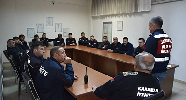 Jandarma Olay Yeri İnceleme Timinden İtfaiye Personeline Seminer