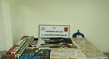 Karaman'da jandarmadan kaçak sigaraya darbe