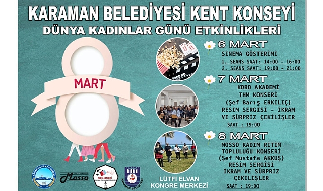 Karaman'da Kadınlar Günü etkinliklerle kutlanacak