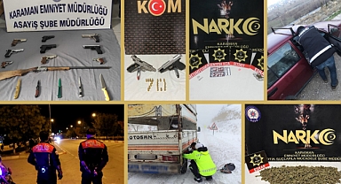 Karaman'da Uyuşturucuya da Silah Kaçakçılığına da Af Yok