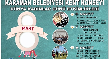 Karaman Kent Konseyi 8 Mart Dünya Kadınlar Günü Etkinlikleri