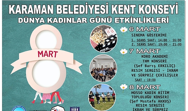 Karaman Kent Konseyi 8 Mart Dünya Kadınlar Günü Etkinlikleri