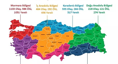 Türkiye'nin Silahlı Şiddet Haritası Açıklandı. Karaman Haritanın neresinde?