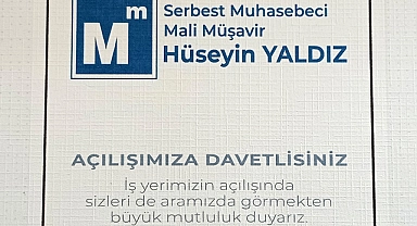 Hüseyin Yaldız Mali Müşavirlik Bürosu Açılıyor