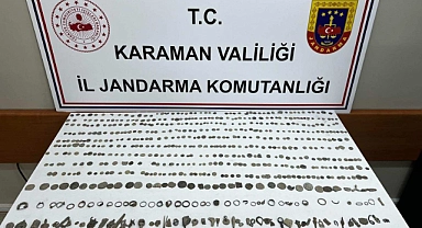 Karaman’da Çok Sayıda Sikke ve Obje Ele Geçirildi