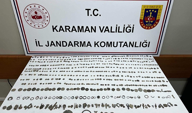 Karaman’da Çok Sayıda Sikke ve Obje Ele Geçirildi