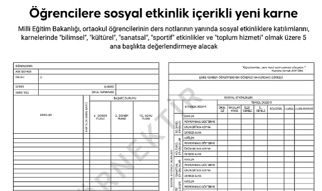 Öğrenci karneleri değişiyor. Eğitimde yeni dönem