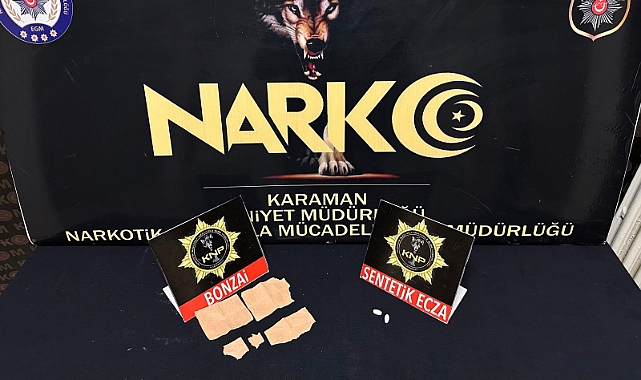 Karaman'da uyuşturucu operasyonunda 1 şüpheli tutuklandı