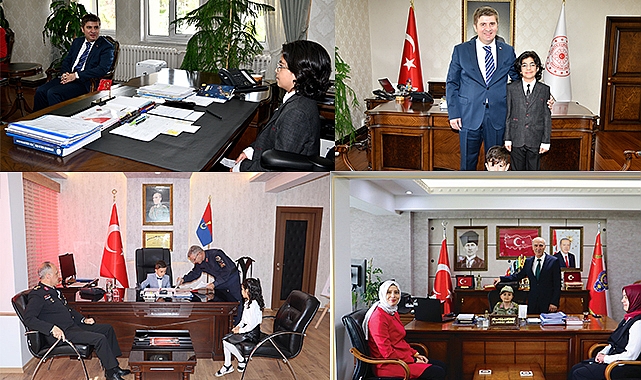Vali, Jandarma Komutanı ve Emniyet Müdürü 1 Günlüğüne Makamlarını Onlara Bıraktı