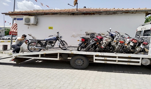 Çalıntı olduğu değerlendirilen 7 motosiklete el konuldu
