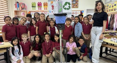 Karaman'da öğrenciler geri dönüşüm malzemelerden oyun potaları yaptı