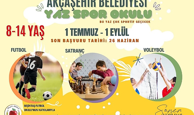 Akçaşehir'de çocukların yaz tatili sporla geçecek