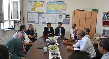 İl Müdürü Çalışkan, Mesleki Çalışma Programının Başlangıcında Siyahser İlkokulu'nda