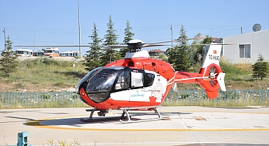 Karaman'da ambulans helikopter KOAH hastası için havalandı
