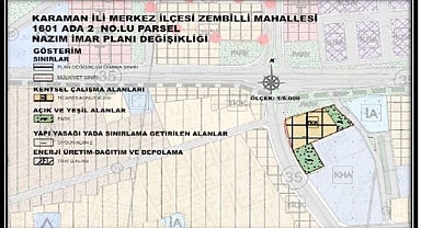 Karaman'da bir mahallede imar planı değişikliği yapıldı