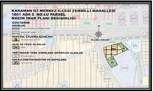 Karaman'da bir mahallede imar planı değişikliği yapıldı