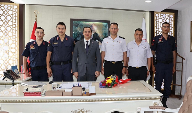 Kaymakam Ünlü Jandarma Teşkilatını Kabul Etti