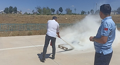 Hastanede yangın tatbikatı yapıldı