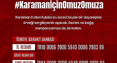 Karaman FK Yönetimi Bağış Kampanyası Başlattı