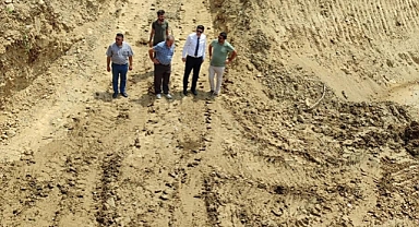 Kaymakam Erdoğan, taşkın koruma çalışmalarını inceledi