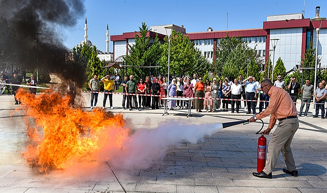 KMÜ'de yangın tatbikatı düzenlendi