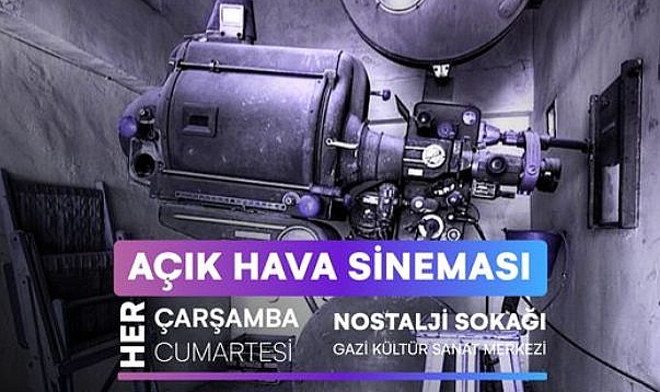 Karaman'da açık hava sineması kuruluyor