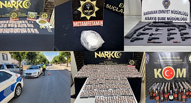 Karaman'da bir haftada 16 şüpheli tutuklandı