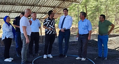 Kaymakam Erdoğan maden sahasını inceledi