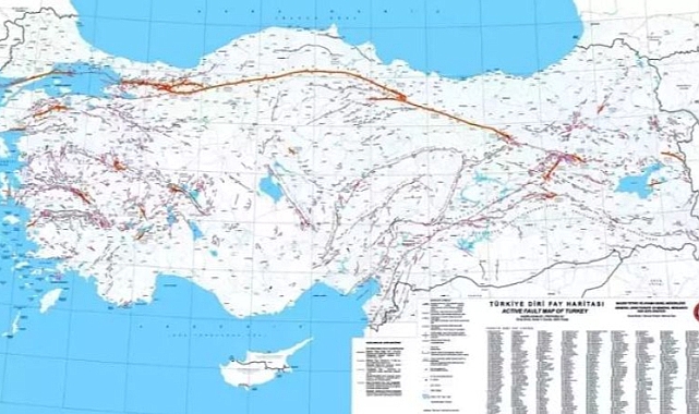 Türkiye'nin diri fay haritası güncellendi, en riskli bölgeler açıklandı! Karaman En Az Riskli İller Arasında