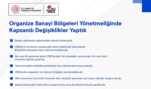 Yatırımcılara Arsa Tahsis Süreci Hızlanıyor