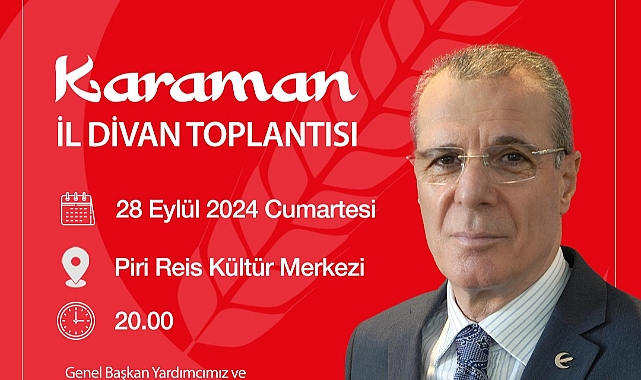 YRP İl Divan Toplantısı İçin Osmanağaoğlu Karaman’a Geliyor