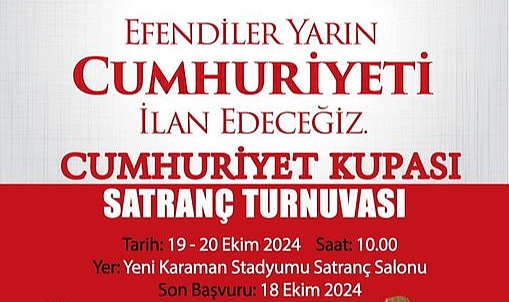 Cumhuriyet Kupası Satranç Turnuvası düzenlenecek