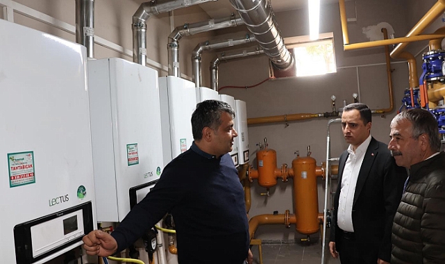 Kaymakam, okullardaki doğalgaz dönüşüm çalışmalarını inceledi
