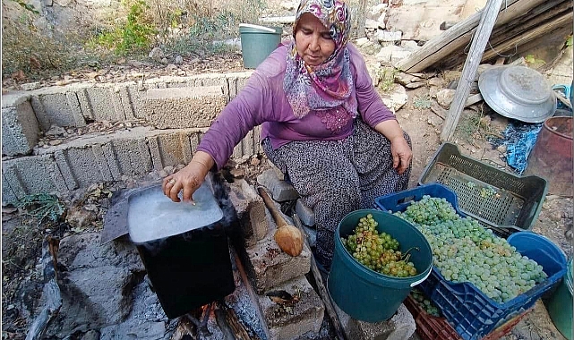 Organik üzümden yapılan çerezlik çeşitler kış için hazırlanıyor