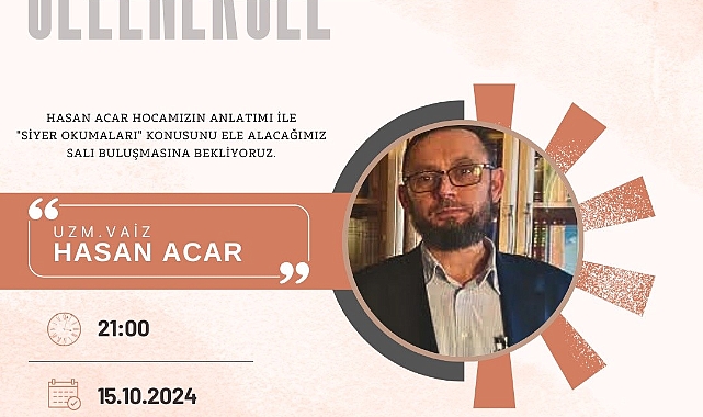 Siyer okumaları konusu ele alınacak