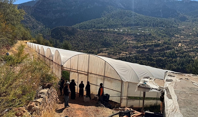 Torosların eteğinde kurdukları seralarda sebze ve meyve üretiyorlar