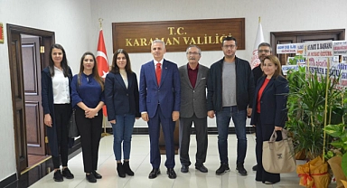 Uyanış ve Yeni Karaman Gazetelerinden Vali Çiçekli'ye "Hayırlı Olsun" Ziyareti