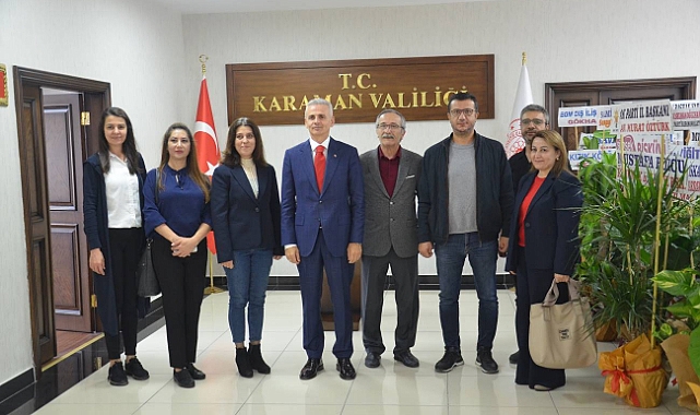 Uyanış ve Yeni Karaman Gazetelerinden Vali Çiçekli'ye "Hayırlı Olsun" Ziyareti