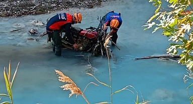 Baraj Gölünde Motosiklet ihbarı AFAD'ı Harekete geçirdi