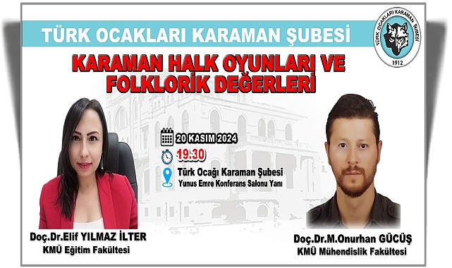 Halk oyunları ve folklorik değerler ele alınacak