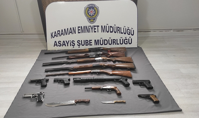 Karaman'da çeşitli suçlardan aranan 16 şüpheli yakalandı