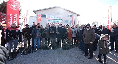 Üreticiye 45 bin adet fidan dağıtıldı