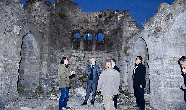 Vali Çiçekli'den Değle Ören yeri ve Binbir Kilise’de akşam denetimi